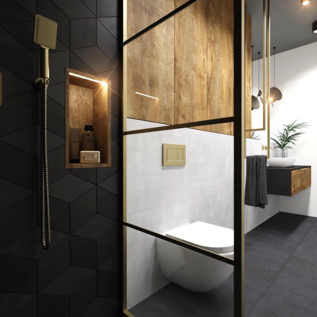 Mała łazienka z kabiną walk-in!