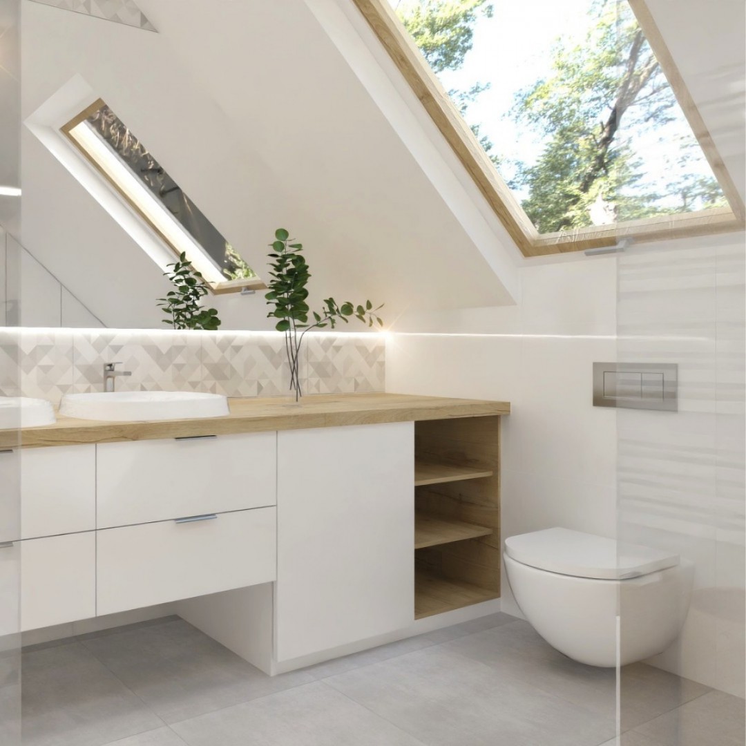Nowoczesna łazienka na poddaszu!