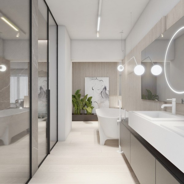 Łazienka otwarta na sypialnię!