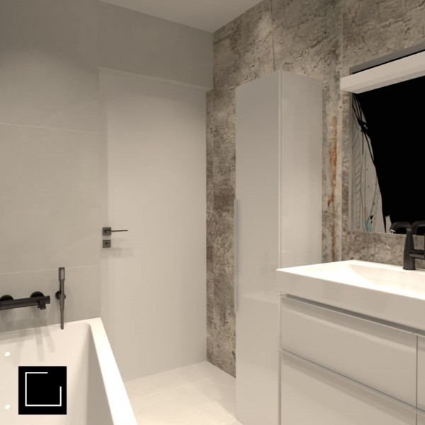 Czarne baterie łazienkowe w małej łazience!