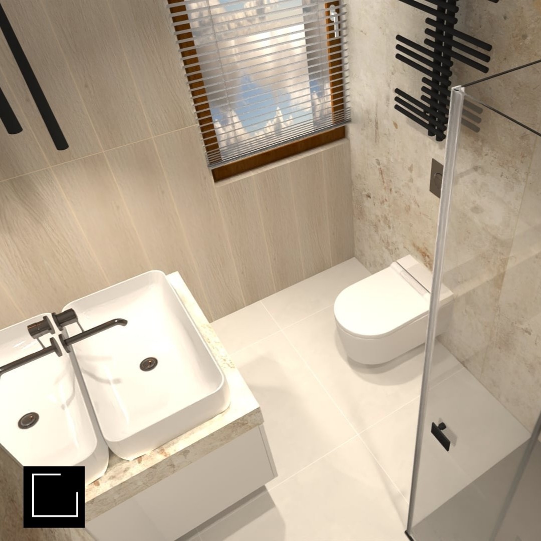 Mała, jasna łazienka z prysznicem!