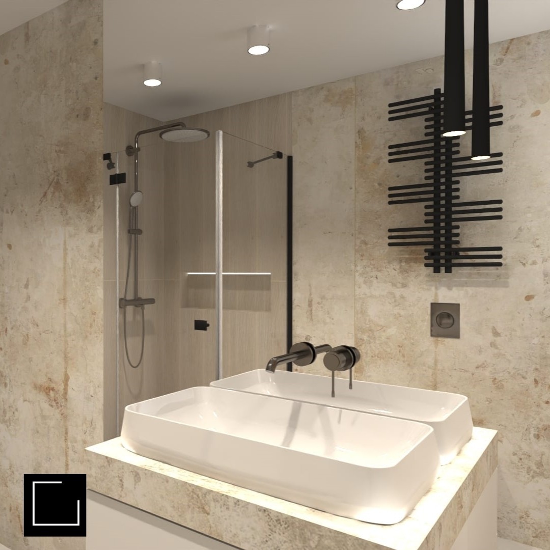 Mała, jasna łazienka z prysznicem!