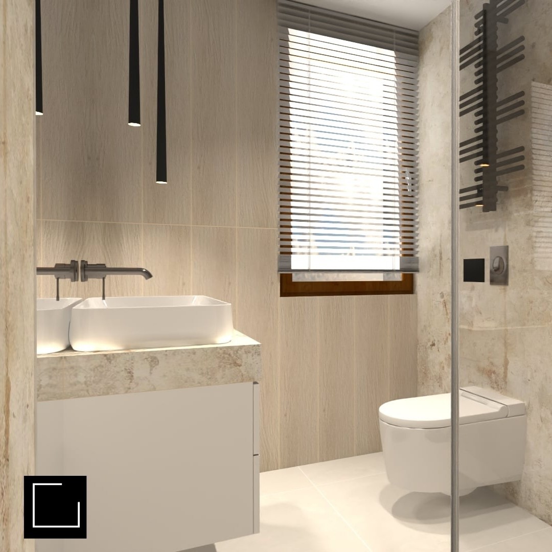 Mała, jasna łazienka z prysznicem!