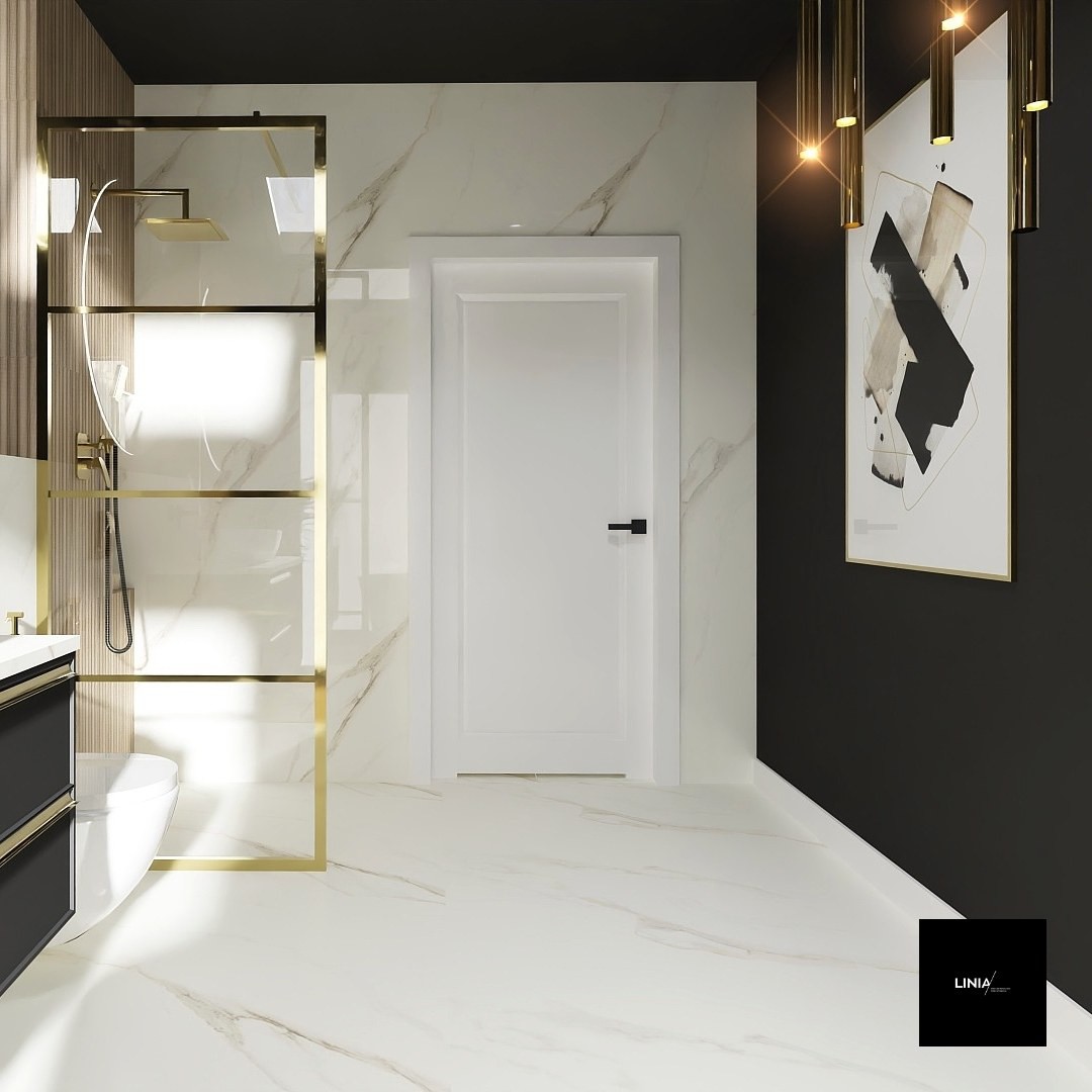 Czarna łazienka na poddaszu!