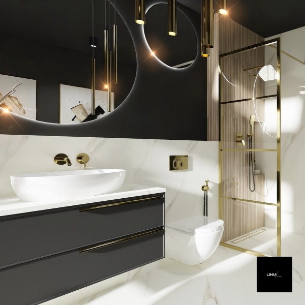 Czarna łazienka na poddaszu!