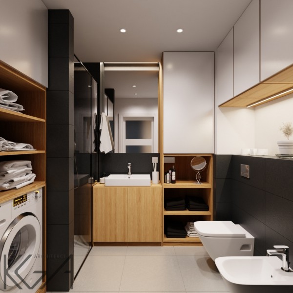 Projekt łazienki z podwieszanym bidetem!