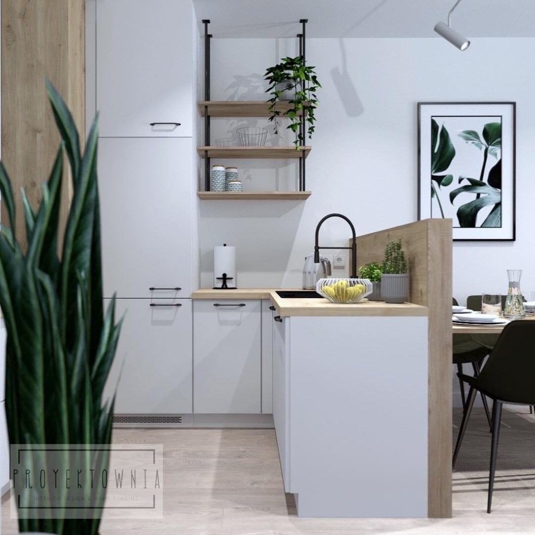 Biała kuchnia z czarną baterią kuchenną!