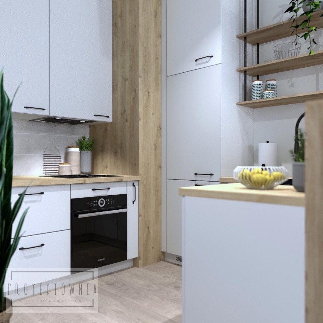 Biała kuchnia z czarną baterią kuchenną!