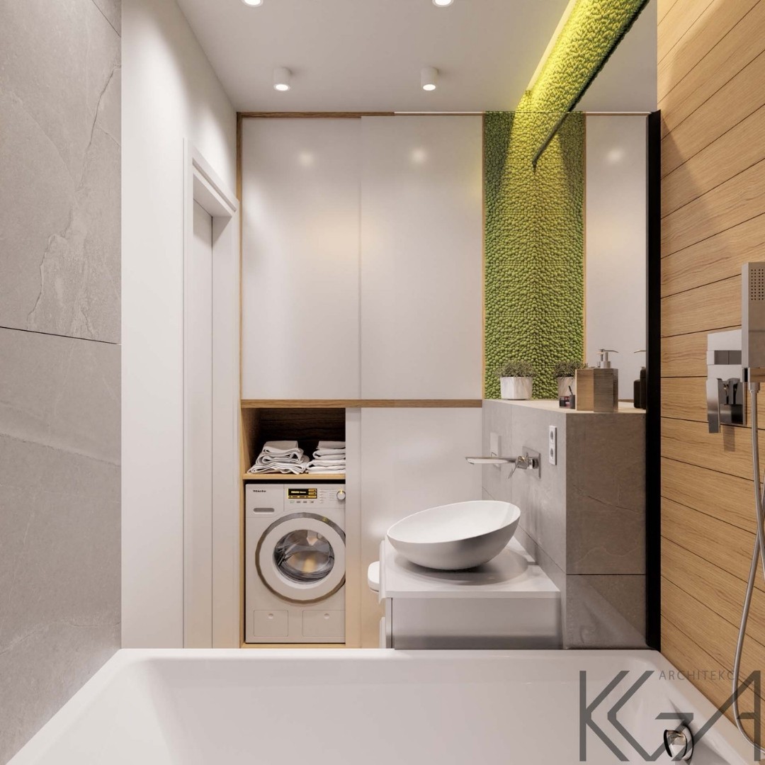 Mała łazienka w bloku z wanną i parawanem!