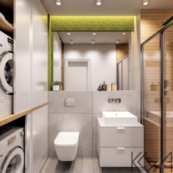 Mała łazienka w bloku z kabiną prysznicową!