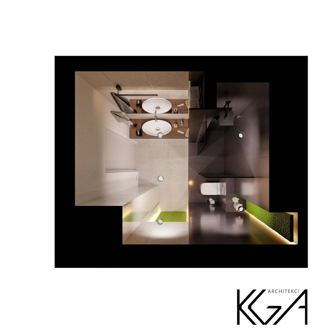 Czarna łazienka z prysznicem!