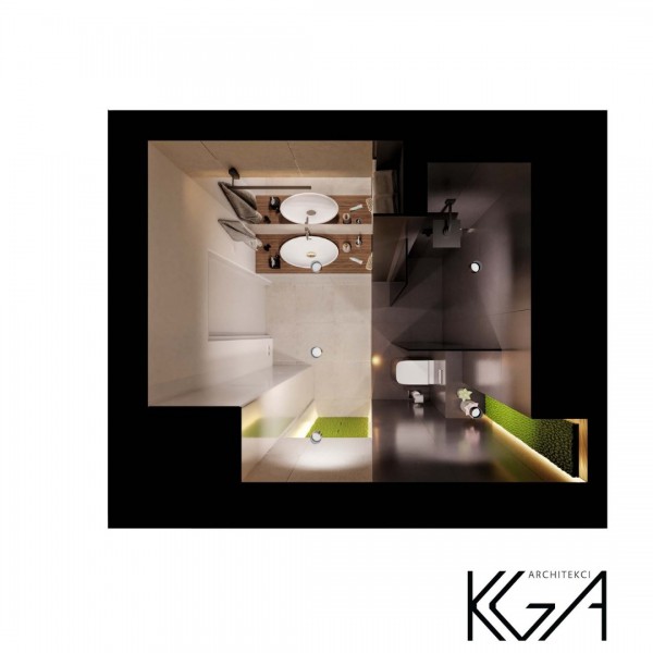 Czarna łazienka z prysznicem!