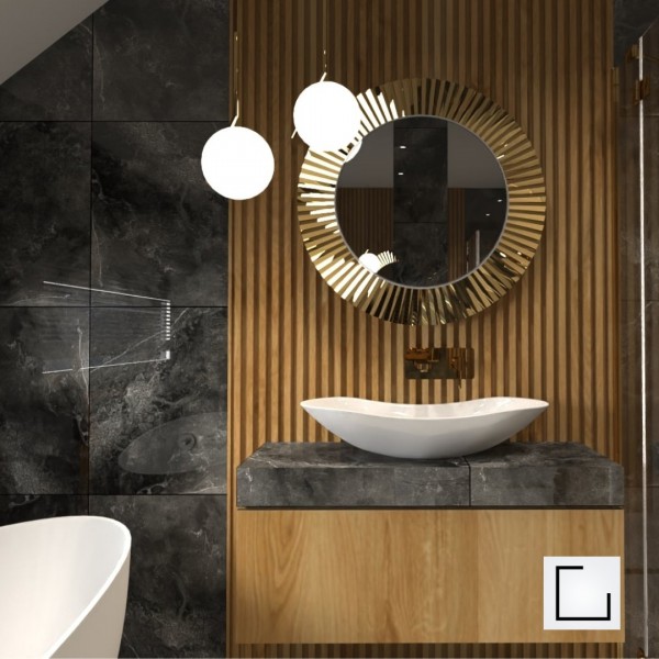 Łazienka na poddaszu z wanną wolnostojącą i prysznicem!