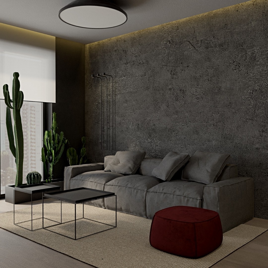 Czarna kuchnia otwarta na salon!