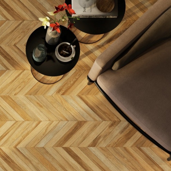 Inspiracje z płytkami drewnopodobnymi Egen Classic Wood Almond!