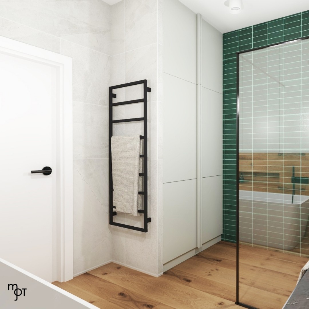 Nowoczesna łazienka z płytkami drewnopodobnymi!