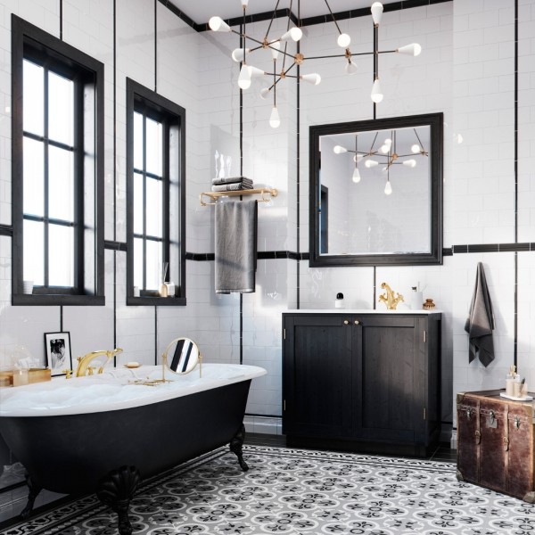 Inspiracje łazienkowe ze złotymi bateriami łazienkowymi Kludi Adlon!