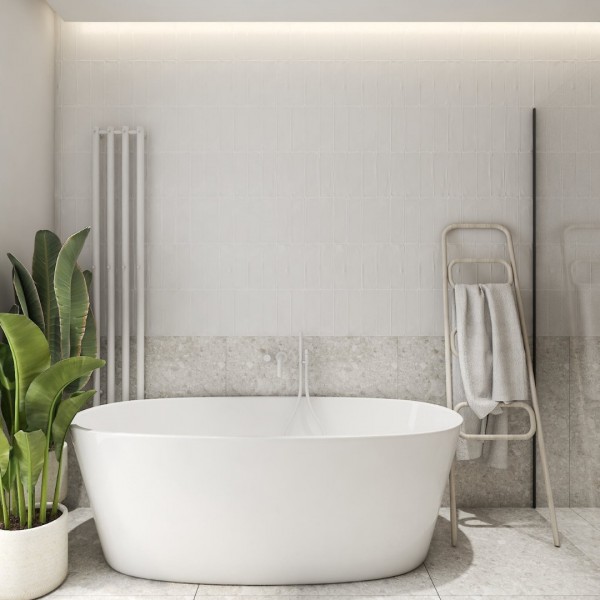 Łazienka z wanną i prysznicem w kolorach natury!