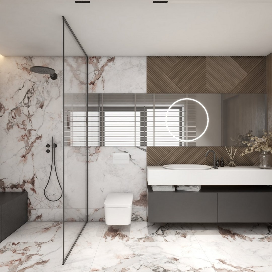 Podłużna łazienka z oknem!