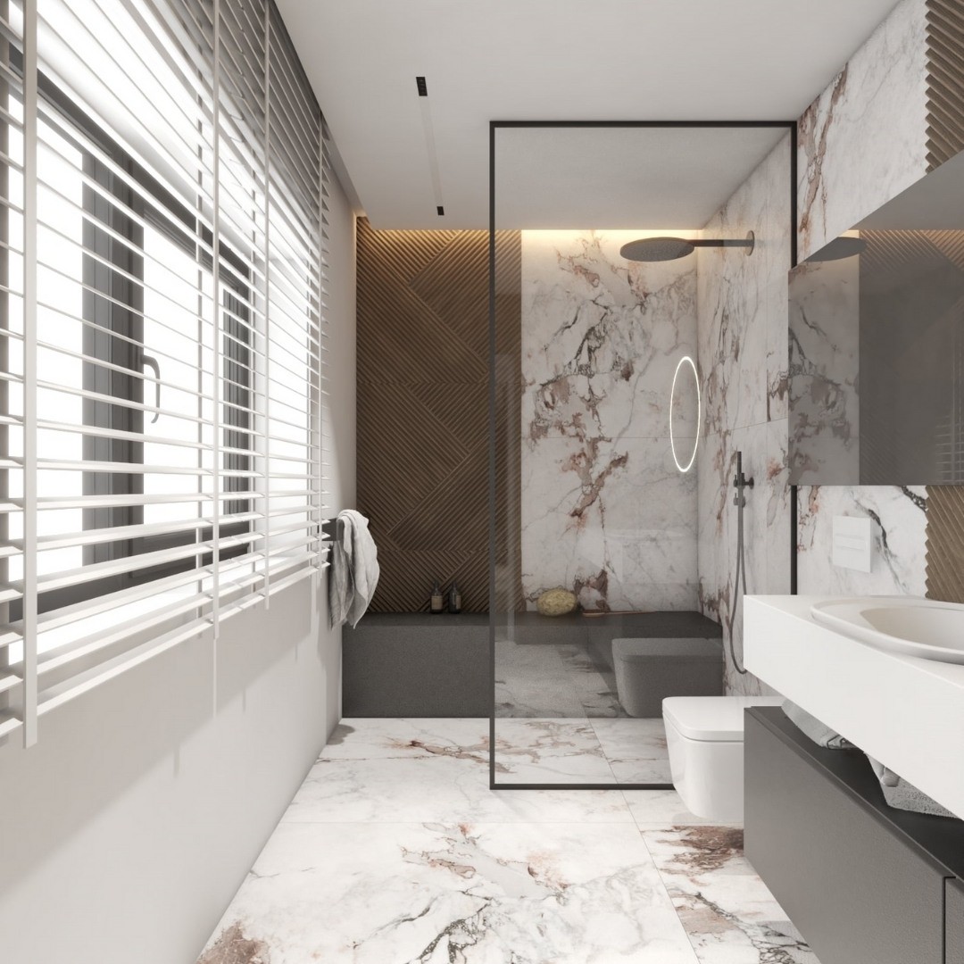 Podłużna łazienka z oknem!