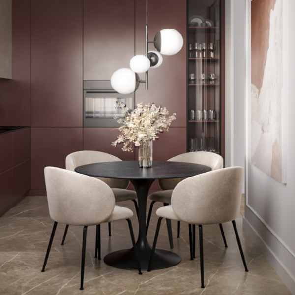 Kuchnia w stylu Boho z czarnym zlewozmywakiem granitowym!