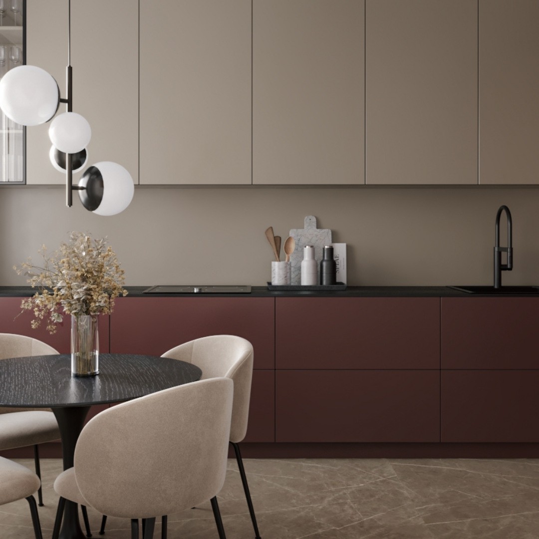 Kuchnia w stylu Boho z czarnym zlewozmywakiem granitowym!