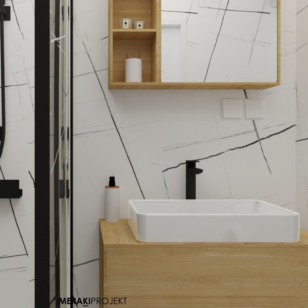 Kabina walk-in w małej łazience!