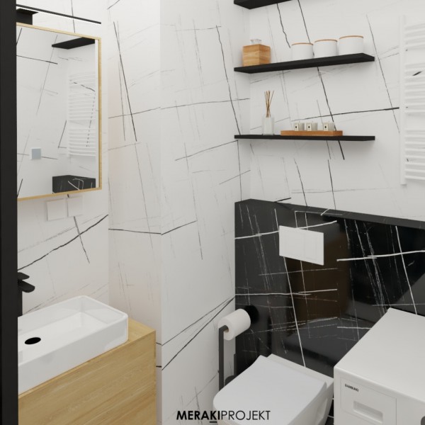 Kabina walk-in w małej łazience!