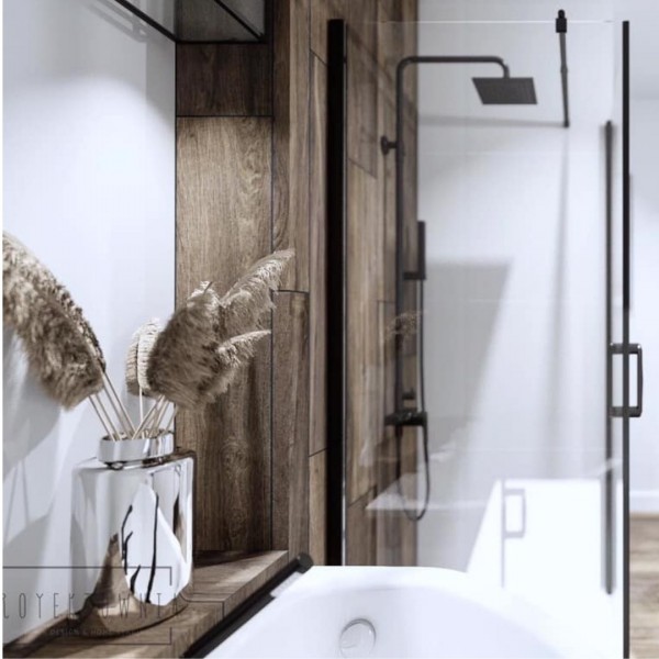 Łazienka na poddaszu z narożną wanną i prysznicem!