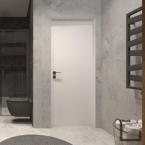 Czarna łazienka z miedzianymi bateriami Grohe Essence!