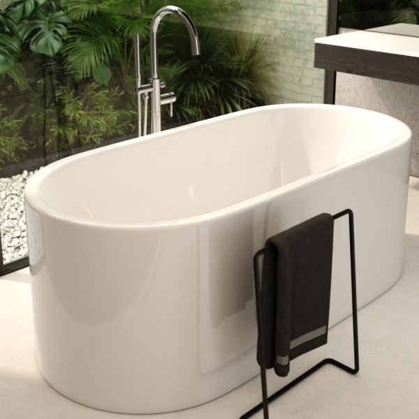 Minimalistyczna łazienka z armaturą Kohlman Roxin!