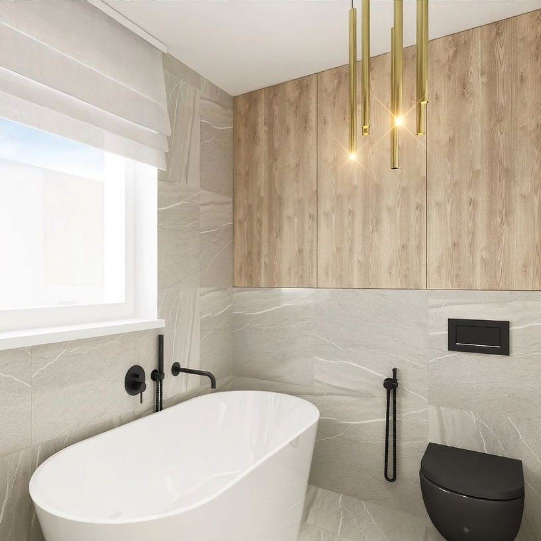 Łazienka w stylu Skandi Boho!