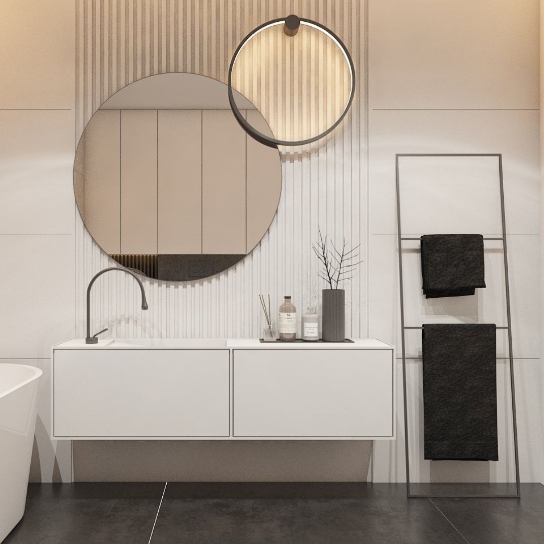 Mała łazienka z wanną wolnostojącą przyścienną!