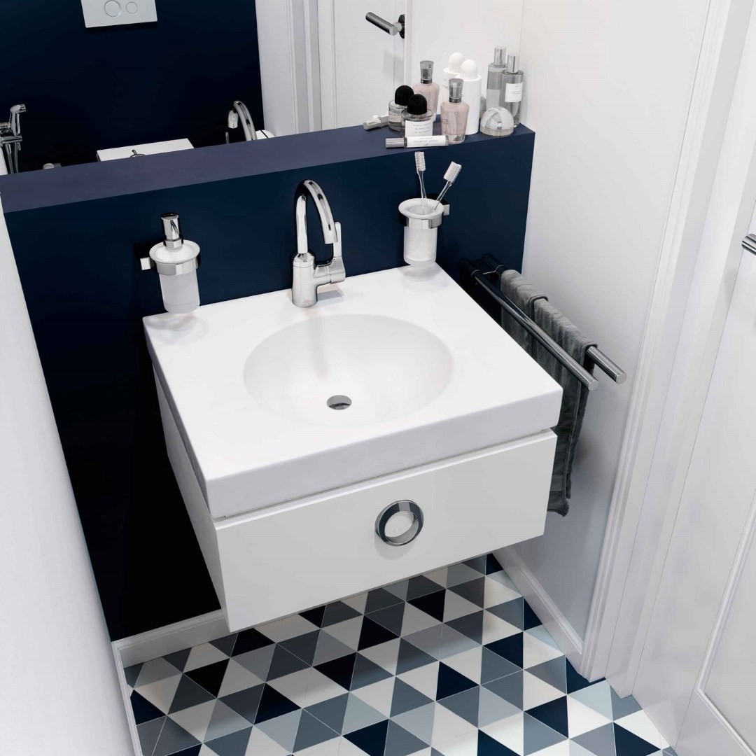 Aranżacja toalety z bateriami łazienkowymi Kludi Bingo Star!