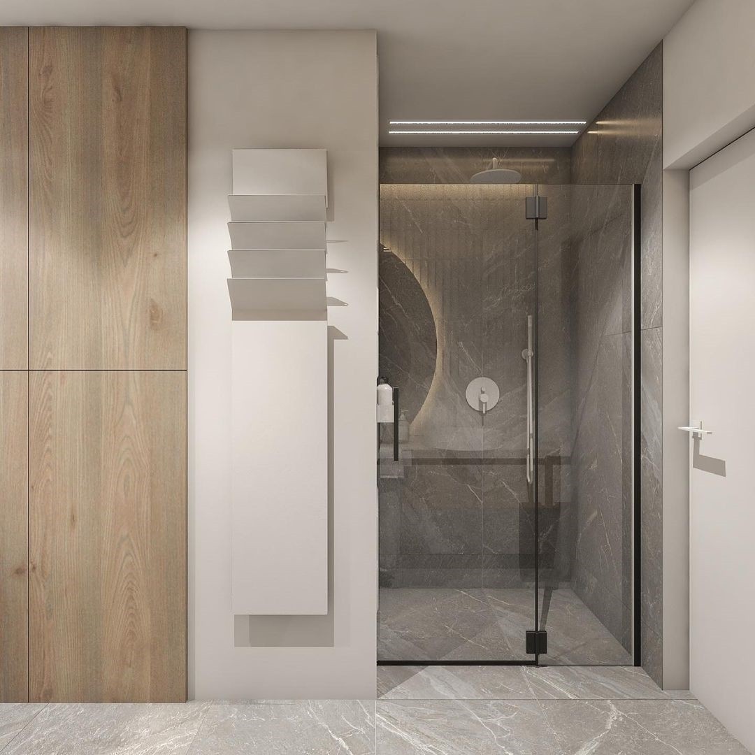 Projekt nowoczesnej łazienki z prysznicem!