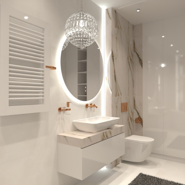 Nowoczesna łazienka w stylu glamour!