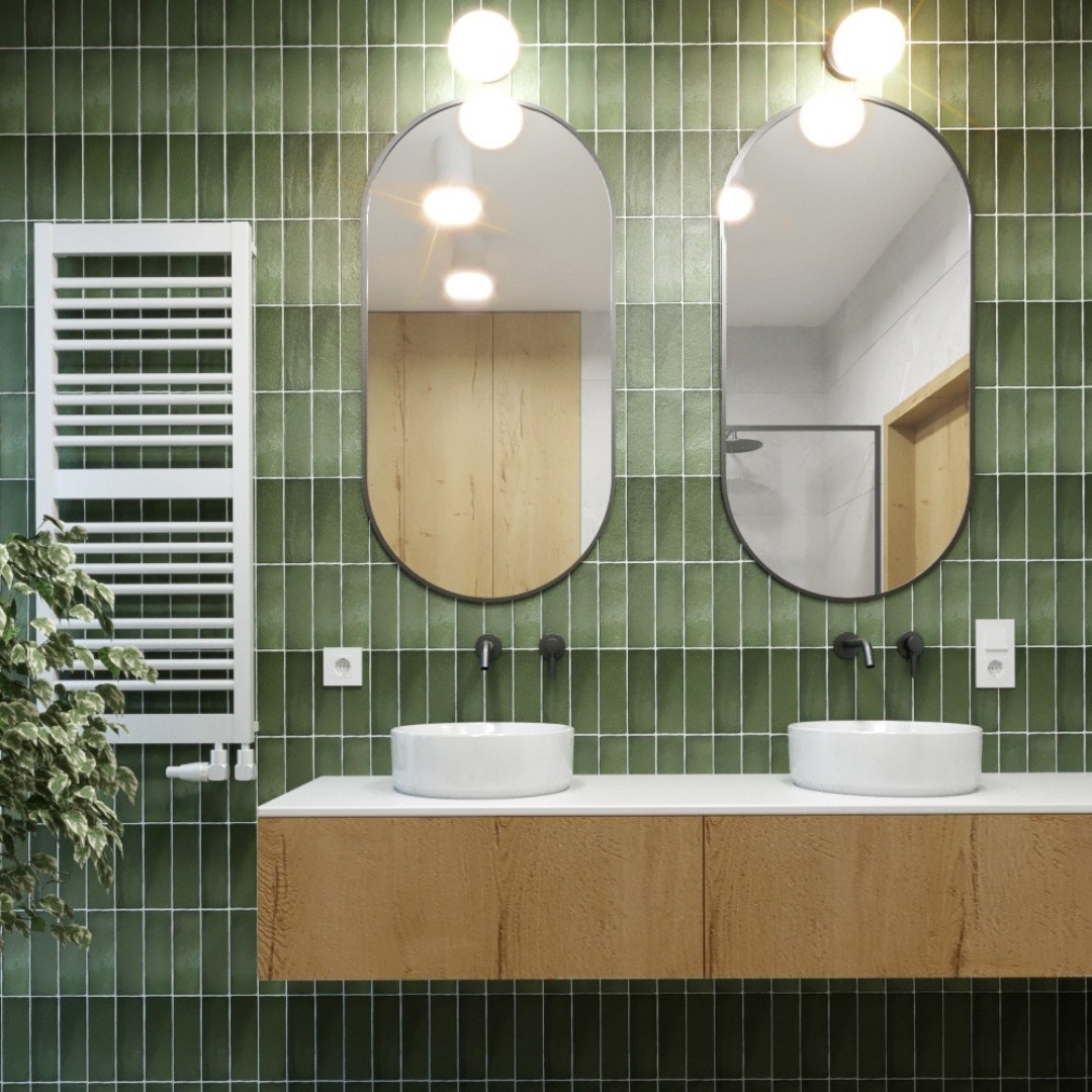 Nowoczesna łazienka z czarną kabiną prysznicową!