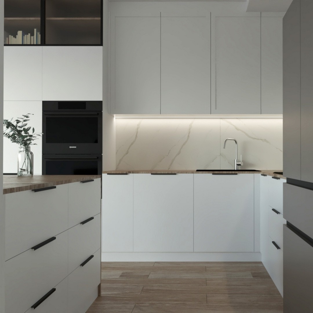 Projekt kuchni połączonej z salonem!