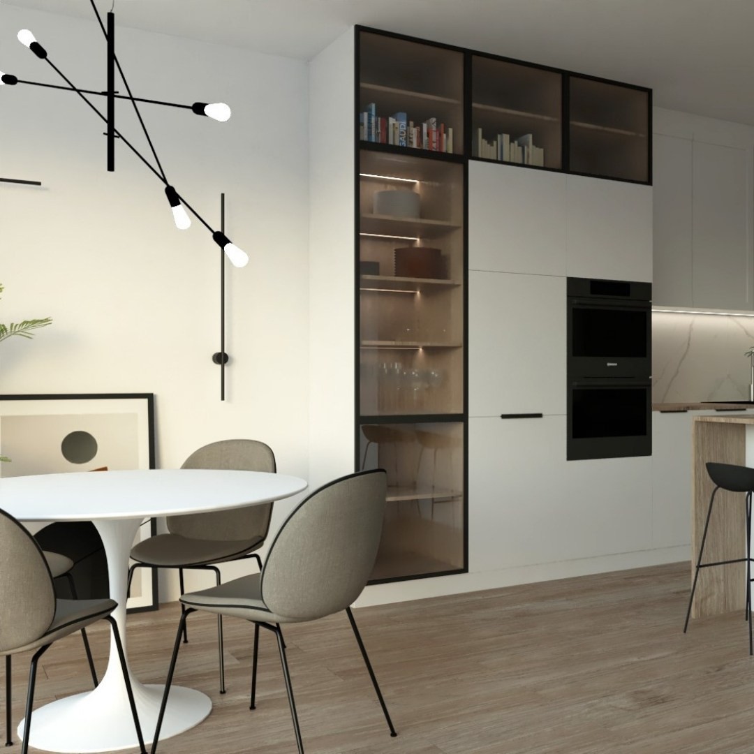 Projekt kuchni połączonej z salonem!