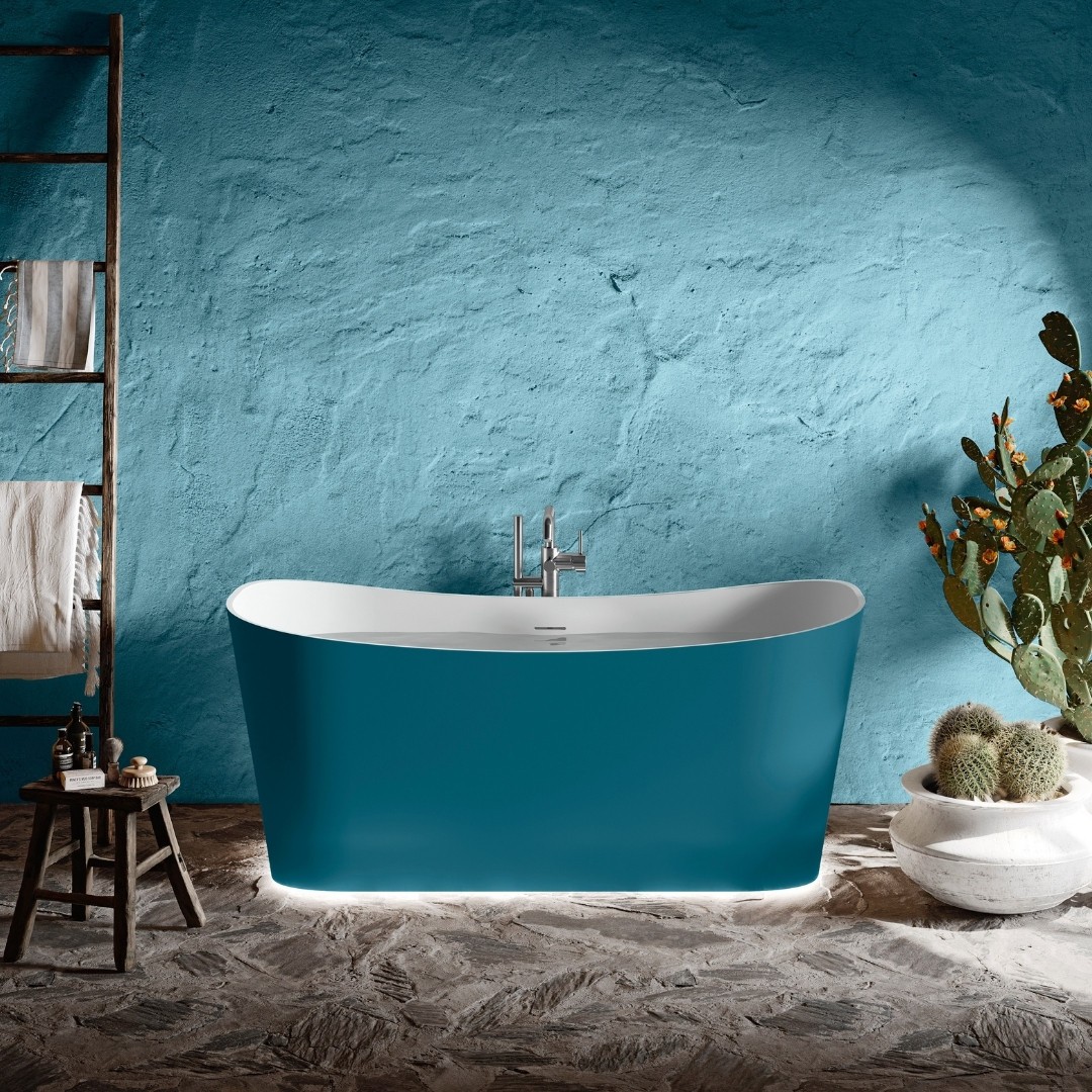 Kolorowa wanna wolnostojąca w łazience - Novellini Ship!