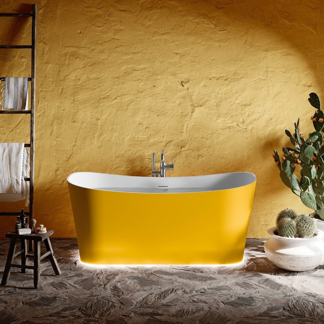 Kolorowa wanna wolnostojąca w łazience - Novellini Ship!
