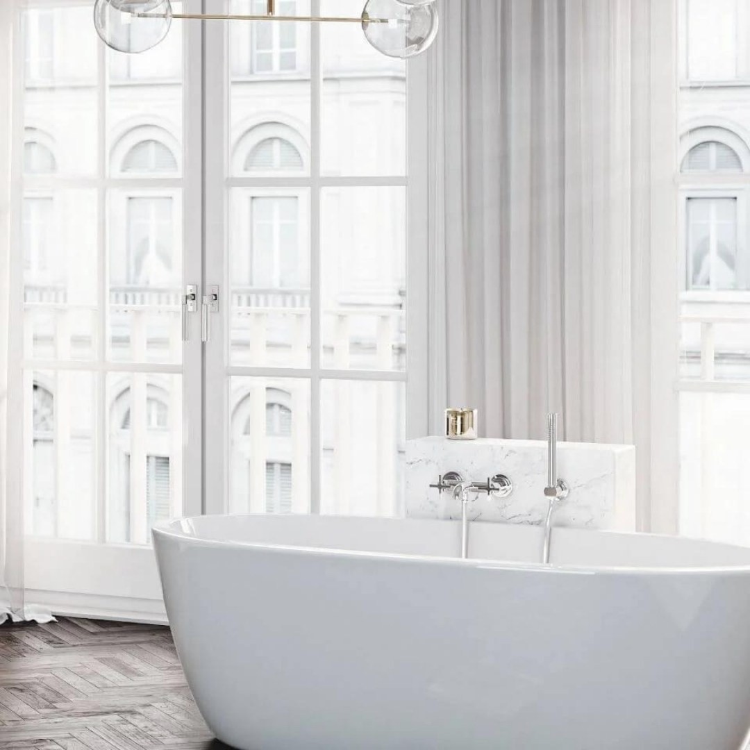 Pomysł na łazienkę z eleganckimi bateriami Kludi Nova Fonte!