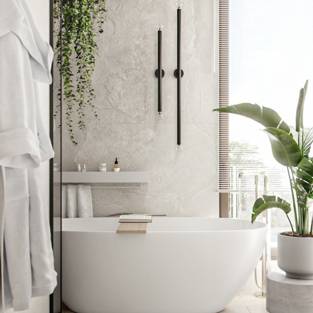 Klimatyczna łazienka z wanną wolnostojącą!