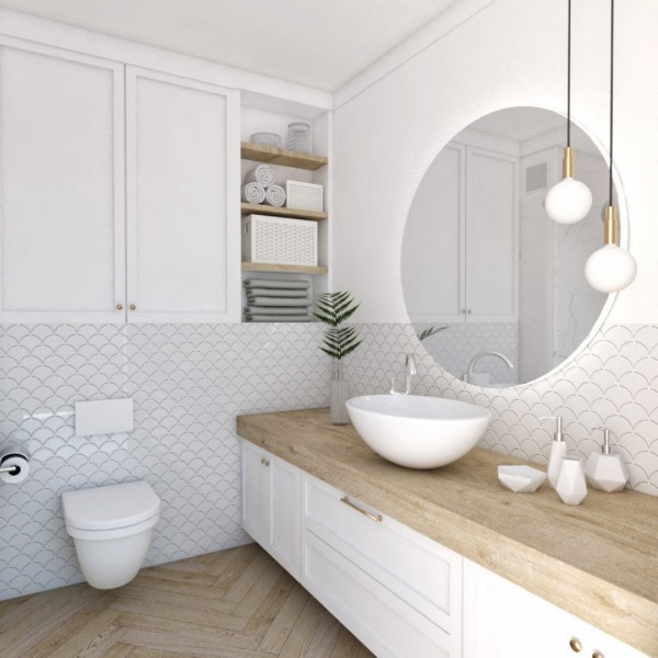 Klasyczna łazienka z prysznicem!