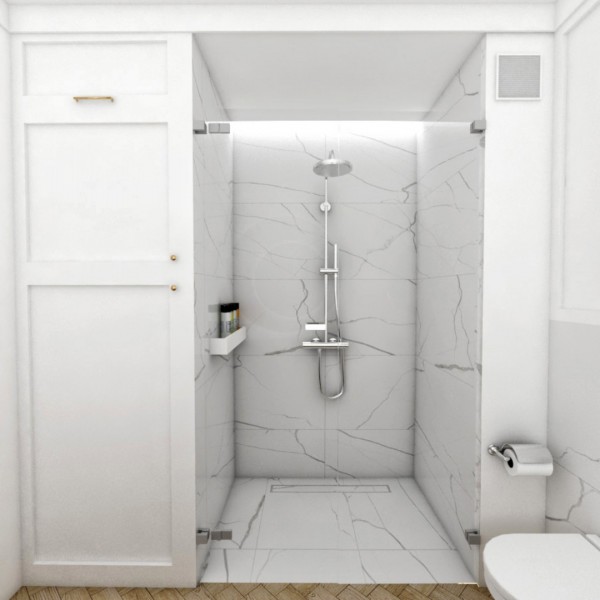 Klasyczna łazienka z prysznicem!