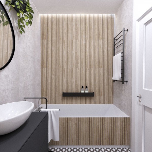 Mała łazienka w bloku z wanną!