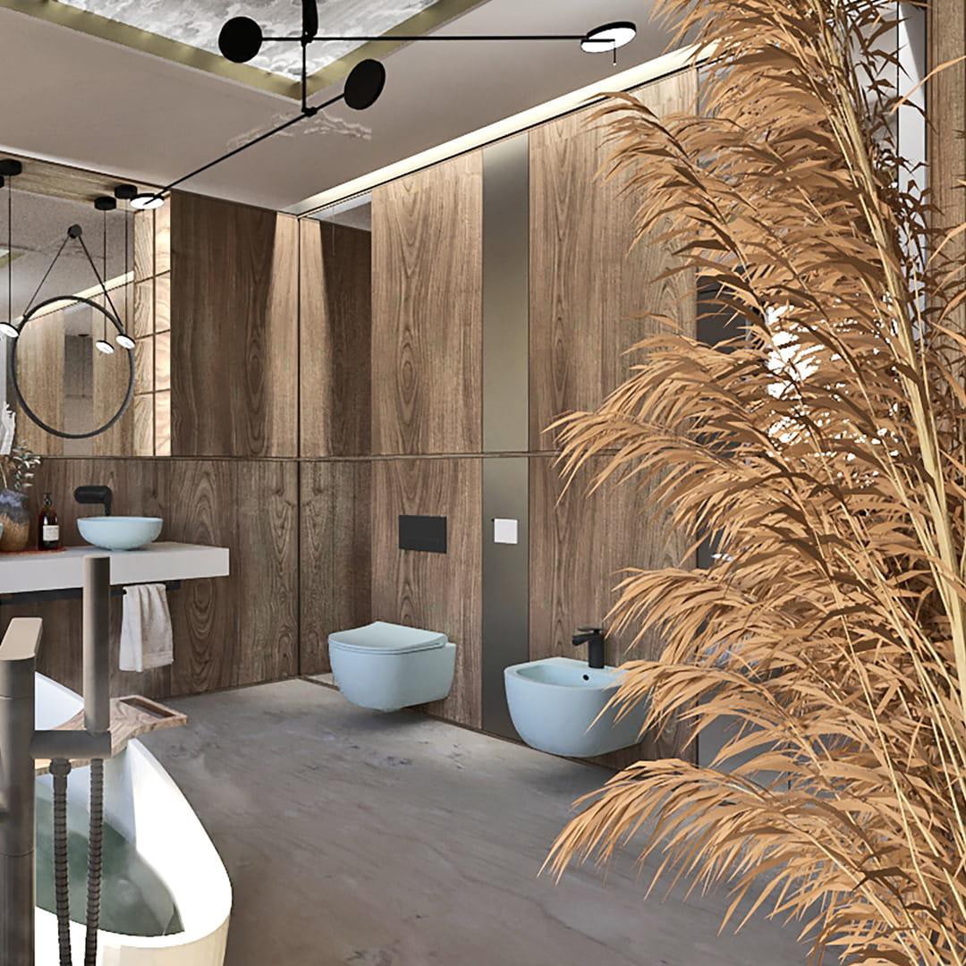 Łazienka w stylu Hampton z ceramiką Massi Molis Ice Blue!