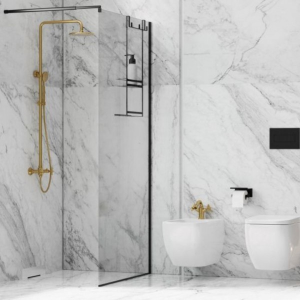 Łazienka w stylu glamour z bateriami oraz ceramiką Deante Temisto!