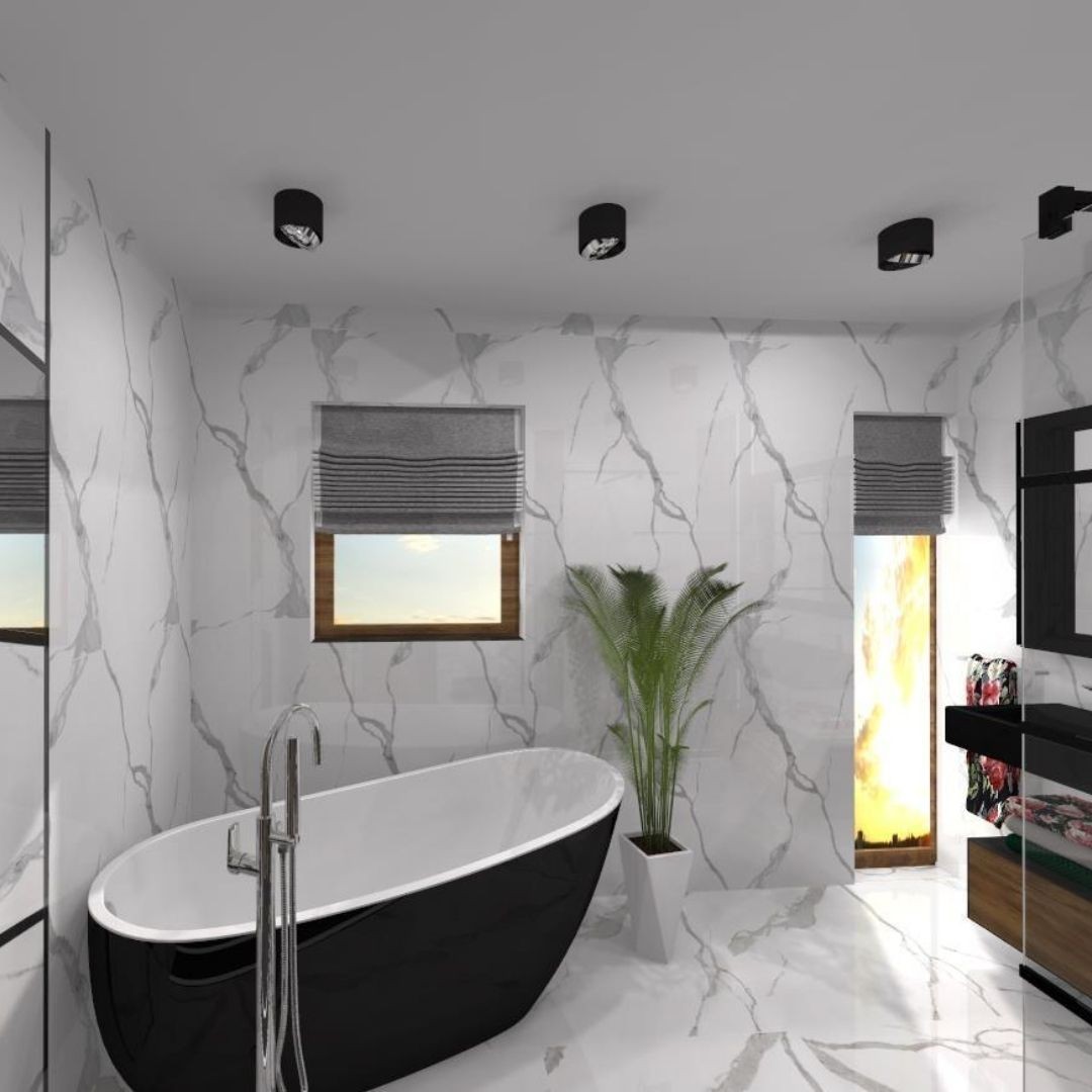 Marmurowy pokój kąpielowy!