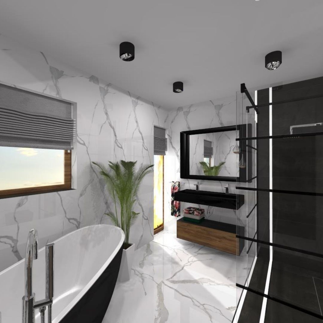 Marmurowy pokój kąpielowy!